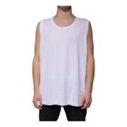 Dolce & Gabbana Vit Bomull Tank Top White, Herr