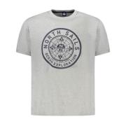 North Sails Mjuk Bomull Crew Neck T-shirt Gray, Herr