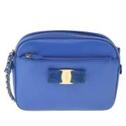 Salvatore Ferragamo Pre-owned Pre-owned Laeder axelremsvskor Blue, Dam