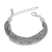 Dansk Copenhagen Stickad Armband Silverpläterad Mode Gray, Dam