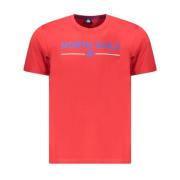 North Sails Röd Grafisk Tryck Bomull T-shirt Red, Herr