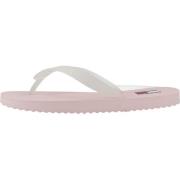 Tommy Jeans Logo Flip Flops Pink, Dam