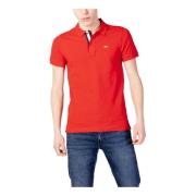 Tommy Jeans Röd Pikétröja Red, Herr