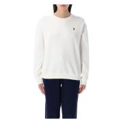 Ralph Lauren Klassisk Pony Crewneck Sweatshirt White, Dam