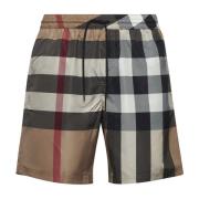 Burberry Beige Check Design Sea Kläder Beige, Herr