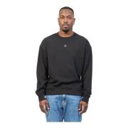 Hugo Boss Svart Crewneck Tröja Stiligt Logotyp Black, Herr