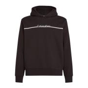 Calvin Klein Svart Huva Logo Sweatshirt Black, Herr