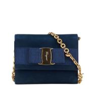 Salvatore Ferragamo Pre-owned Pre-owned Mocka axelremsvskor Blue, Dam