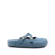 Vic Matié Blå Spänne Sandaler med Urklippta Detaljer Blue, Dam