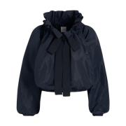 Patou Navy Blue Top med elastiska muddar Blue, Dam