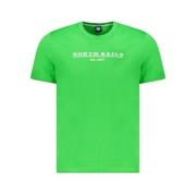 North Sails Grön Bomull T-shirt Green, Herr