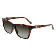 Salvatore Ferragamo Brun Injicerade Solglasögon Sf1027S-214 Brown, Dam