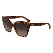 Lanvin Brun Acetat Solglasögon Brown, Dam