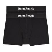 Palm Angels Svarta Boxershorts Bipack Black, Herr