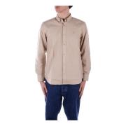 Carhartt Wip Logo Front Button Skjorta Beige, Herr