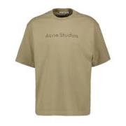 Acne Studios Avslappnad Bomull T-shirt Green, Herr