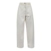 Liviana Conti Denim Barrel Byxor Sand Sabbia Beige, Dam