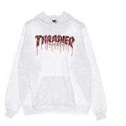 Thrasher Blod Dropp Hoodie Ljus Stål White, Herr