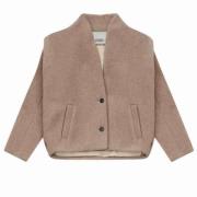 Isabel Marant Étoile Elegant Drogo Ylleblandning Jacka Brown, Dam