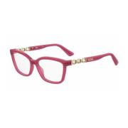 Moschino Röda Acetatglasögonbågar för Kvinnor Red, Dam