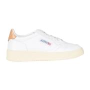 Autry Lädersneakers med broderad logotyp White, Dam