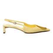 Jacquemus Gula klack sandaler med ankelrem Yellow, Dam