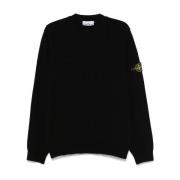 Stone Island Svarta Tröjor för Män Black, Herr