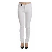 Dolce & Gabbana Kristallutsmyckade Skinny Jeans Vit White, Dam