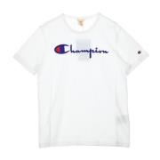 Champion Vit Crewneck Tee för Män White, Herr