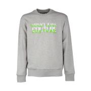 Versace Jeans Couture Logo Print Sweatshirt Gray, Herr