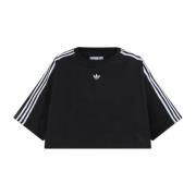 Adidas Originals Kort T-shirt med logotyp Black, Dam