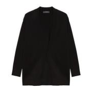 Elena Mirò Öppen Front Viskos Cardigan Black, Dam