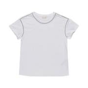 Liu Jo Vit Bomull T-shirt med Strass White, Dam