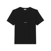 Saint Laurent Casual T-shirt med elegans Black, Herr