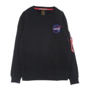 Alpha Industries Blå Space Shuttle Crewneck Sweatshirt Blue, Herr