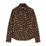 Aspesi Skjorta med leopardtryck Brown, Dam