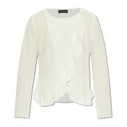 Emporio Armani Topp med volang White, Dam