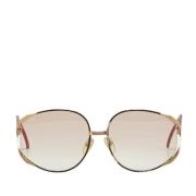 Dior Vintage Pre-owned Plast solglasgon Yellow, Dam