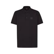 Fendi Stilig Polo Tröja för Män Black, Herr