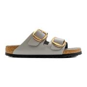 Birkenstock Grå Skinnsandaler Kollektion Ss25 Gray, Dam