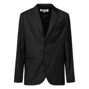 JW Anderson Grå Pinstripad Skräddarsydd Blazer Jacka Gray, Herr