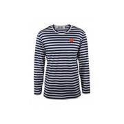 Comme des Garçons Navy Blue Sailor Heart Logo T-Shirt Multicolor, Herr