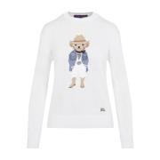 Ralph Lauren Bear Långärmad Pullover Beige, Dam