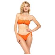 4Giveness Färgutbyte Bandeau Bikini Set Orange, Dam