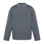 Dolce & Gabbana Sweatshirt med logotypapplikation Gray, Herr