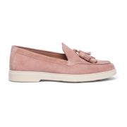 Santoni Tofsprydda Slip-On Loafers Pink, Dam