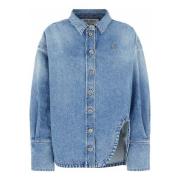 The Attico Blå Broderad Denimjacka Blue, Dam