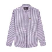 Lyle & Scott Slim Fit gingham -skjorta Blue, Herr