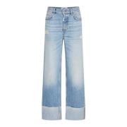 Ball Vintage Medium Blue Denim Flare Jeans Blue, Dam