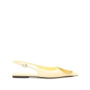 Jacquemus Gula Slingback Skor med Spetsig Tå Yellow, Dam